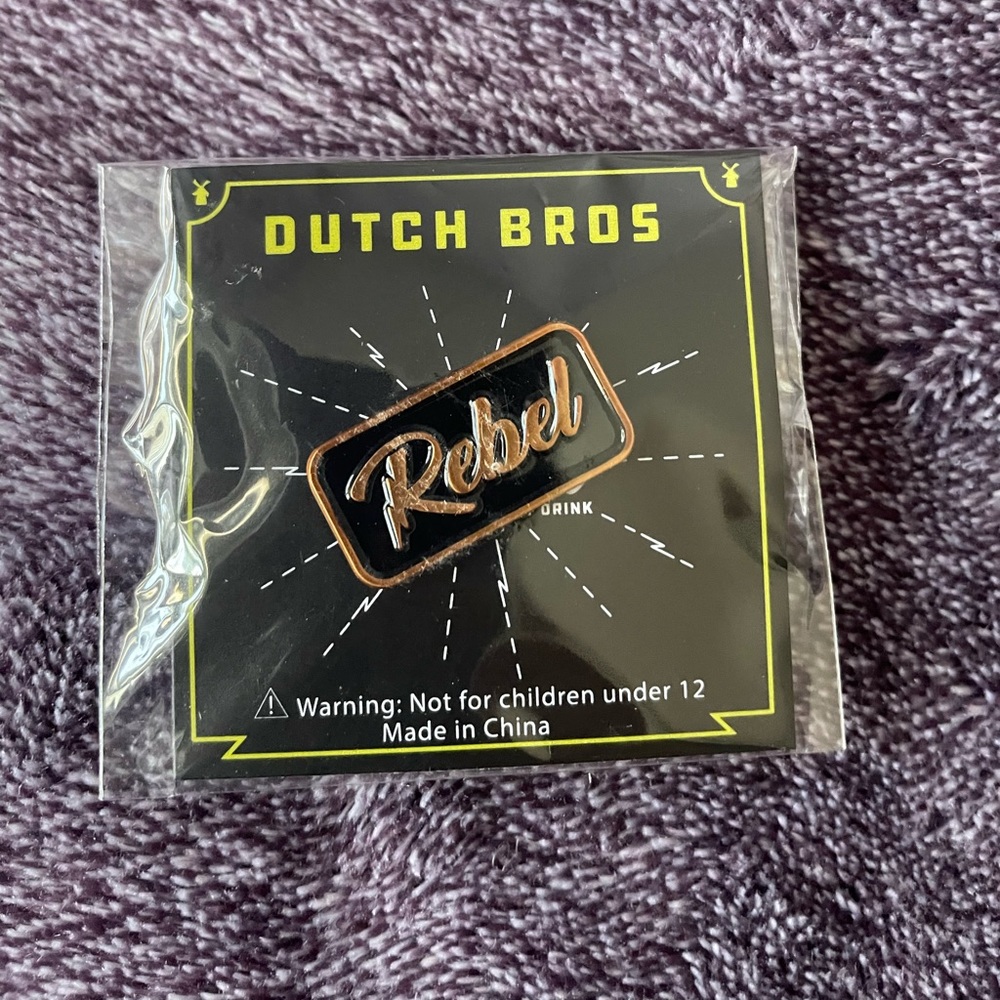 Rebel Dutch bros pin